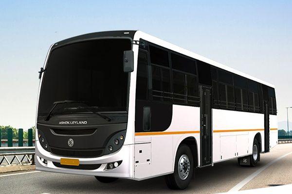Ashok Leyland 12M FE Stage Carrier Bus White Color