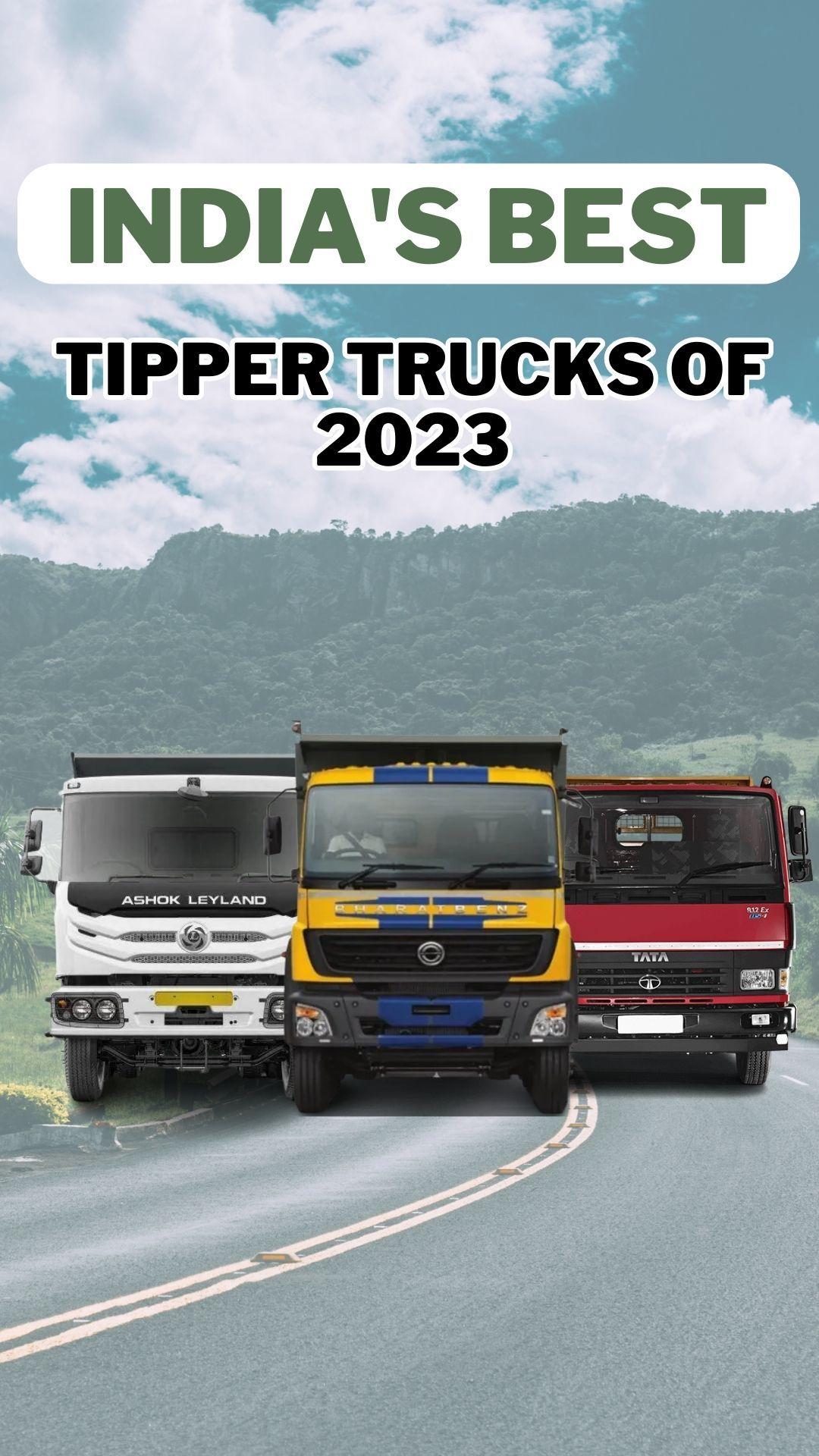 In India, Tipper Trucks have cargo beds that can be raised up to quickly unload things.