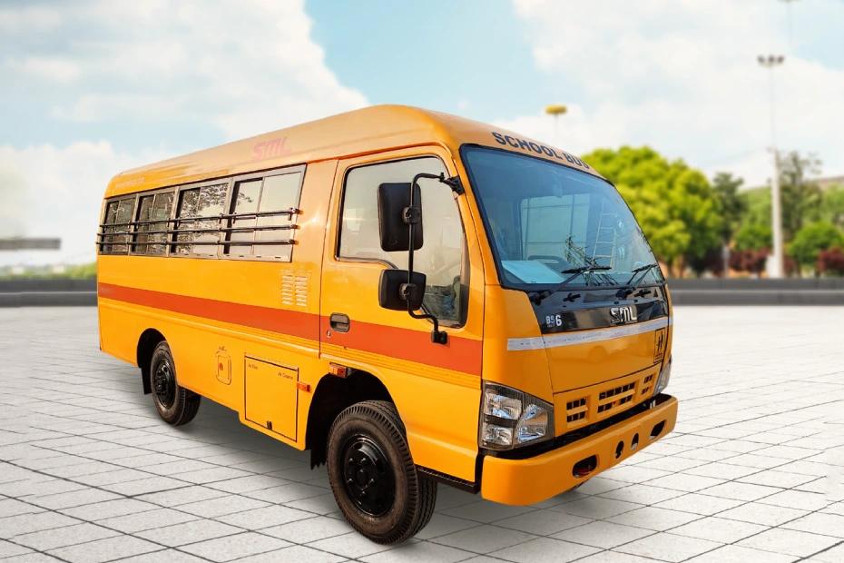 SML Isuzu Ecomax Lr School Bus Right Front Three Quarter