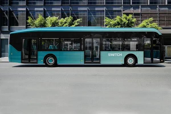 Switch Mobility e1 electric bus side view