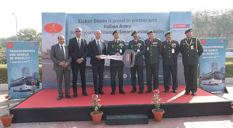 electric buses delivered to india army