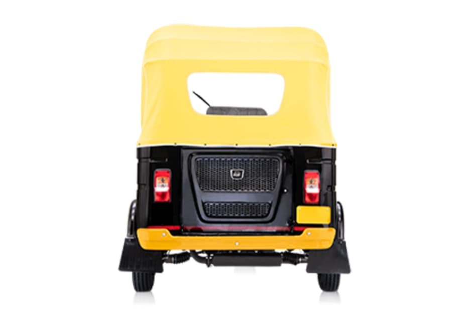 Bajaj RE Black Yellow Rear View
