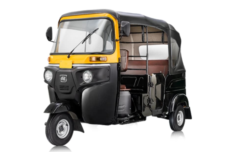 Bajaj RE Black Yellow Left Front Three Quarter