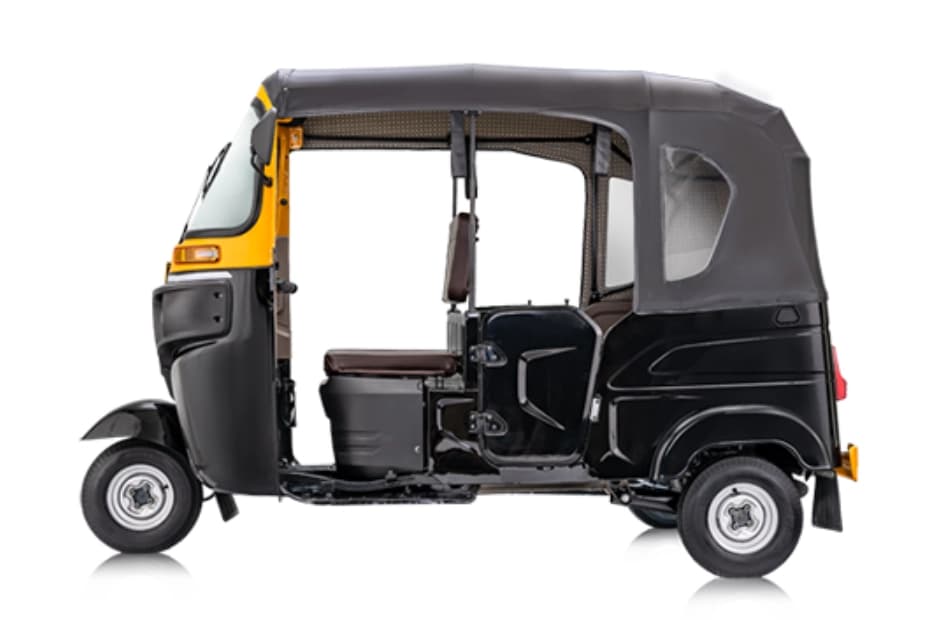 Bajaj RE Black Yellow Left Side View