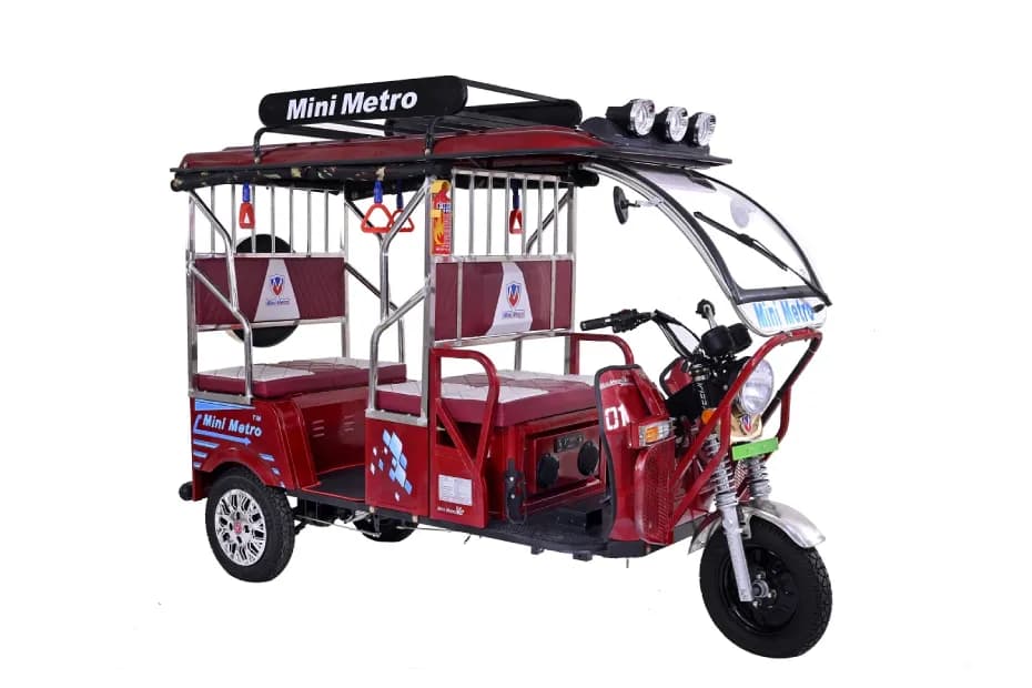 Mini Metro Red E Rickshaw Red Color