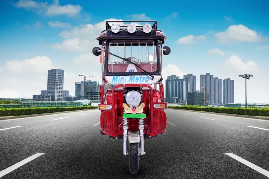 Mini Metro Red E Rickshaw Front Side