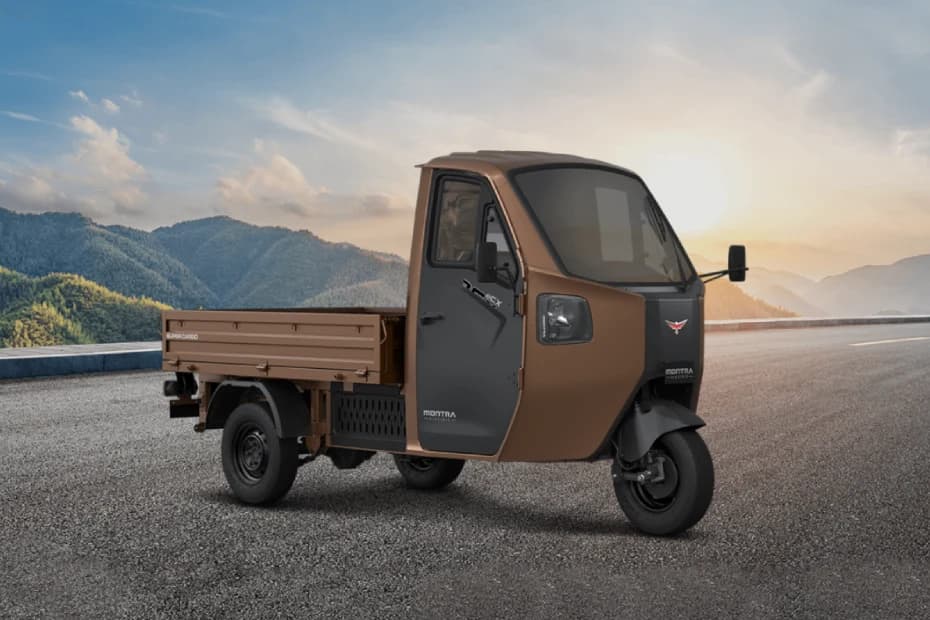 Montra Electric Super Cargo Stallion Brown Right Front Three Quarter