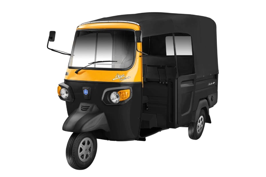 Piaggio Apé Auto Plus Black & Yellow Left Front Three Quarter