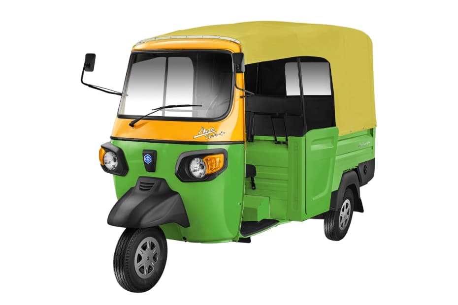 Piaggio Apé Auto Plus Green & Yellow Left Front Three Quarter
