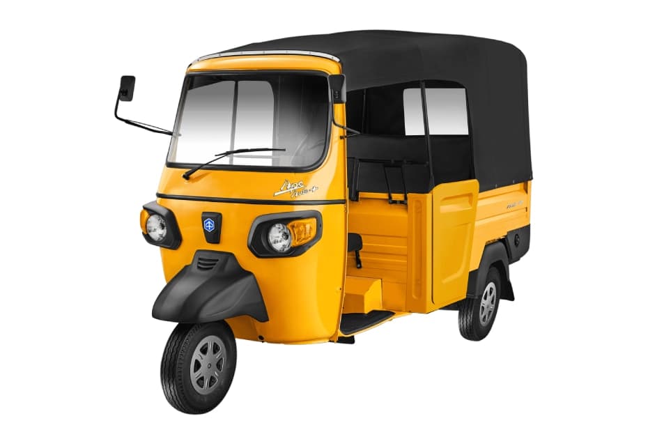 Piaggio Apé Auto Plus Yellow & Black Left Front Three Quarter
