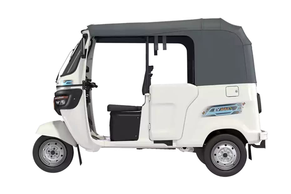 TVS King EV Max Pristine White Left Side View