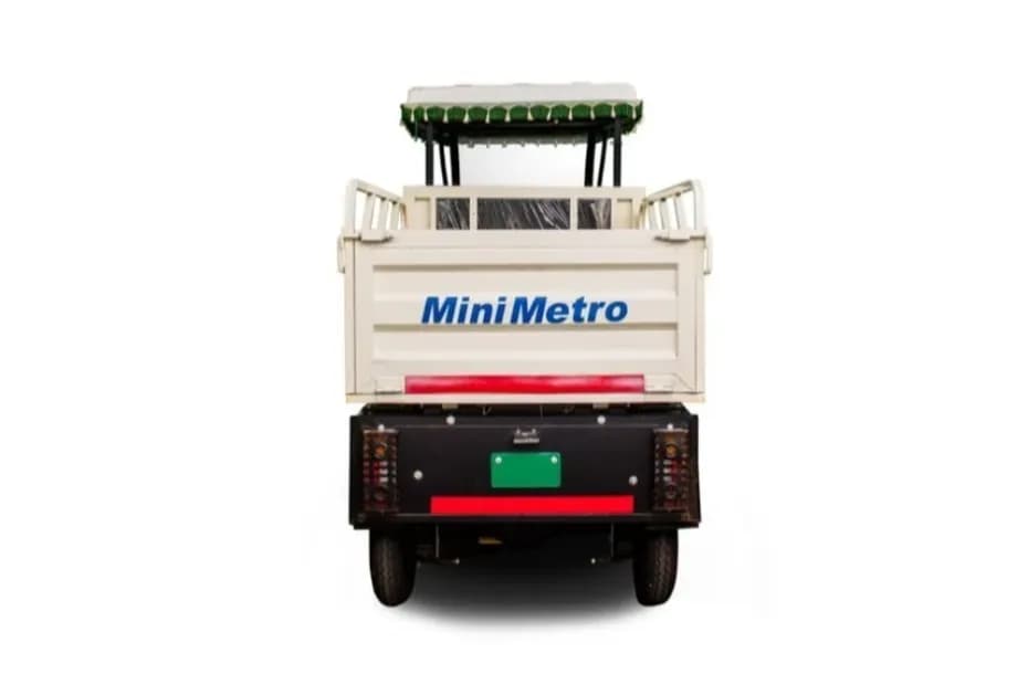 Mini Metro White E Rickshaw Loader Rear Side