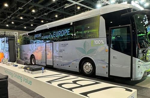 JBM Electric Vehicles unveils luxury coach ‘GALAXY’ and electric citybus ‘ECOLIFE’ in Berlin.