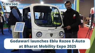 #godawari Electric Motors launches Eblu rozee E-Auto at #bharatmobilityglobalexpo2025