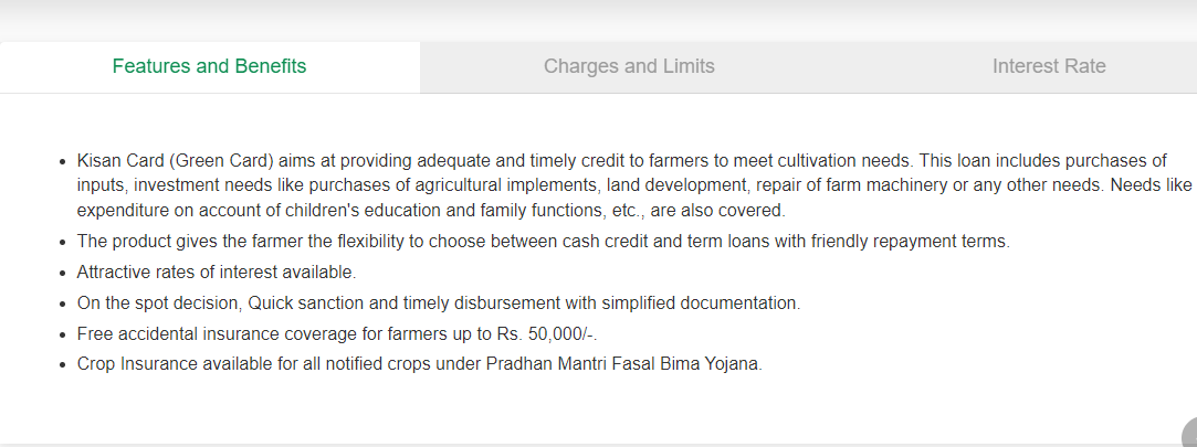 Karur Vysya Bank's Green Kisan Credit Card Features and Benefits