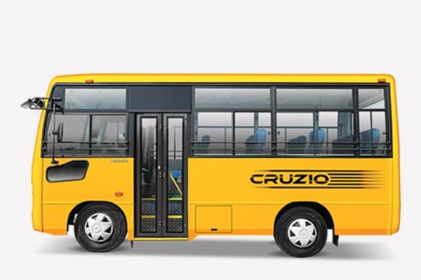 Mahindra Cruzio School Bus 4250 BS6 Left Side View Mahindra Cruzio School Bus 4250 BS6 Left Side View