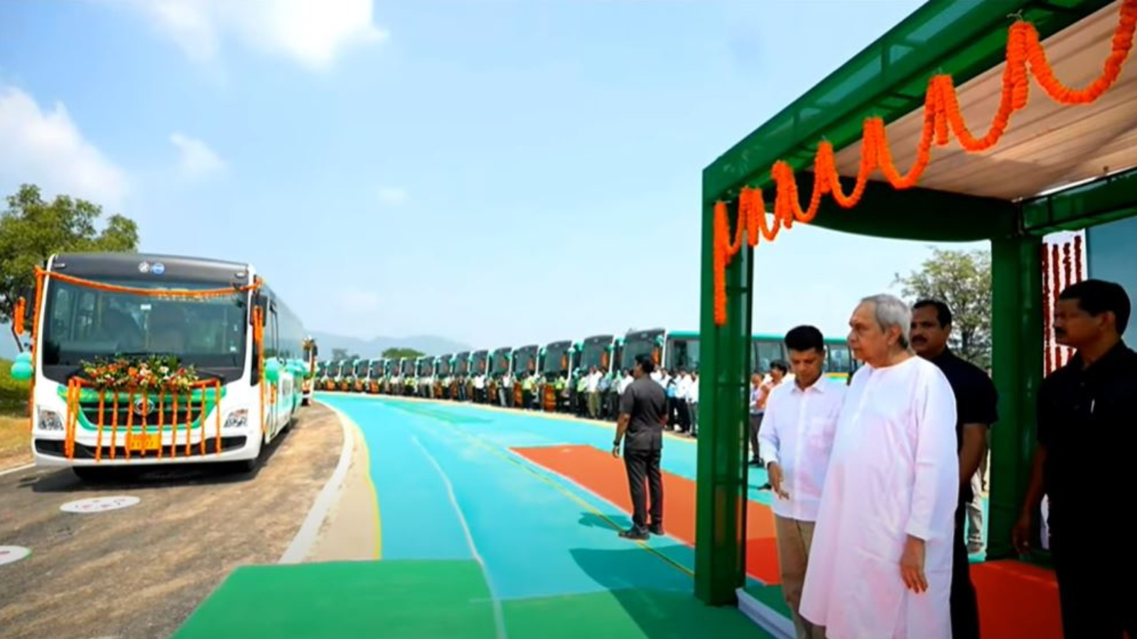 Odisha CM Naveen Patnaik launches affordable bus service under LAccMi scheme for tribal dominated Rayagada district.png