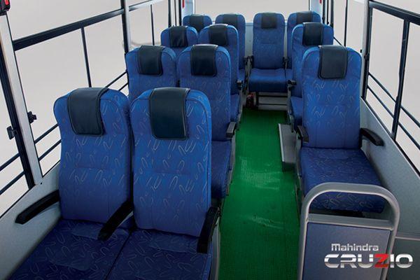 Mahindra Cruzio Staff Bus 3370 Passenger's Seat View Mahindra Cruzio Staff Bus 3370 Passenger's Seat View