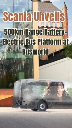 <p>Scania ने बसवर्ल्ड में नए 500 किमी रेंज के बैटरी-इलेक्ट्रिक बस प्लेटफॉर्म का अनावरण किया</p> <p>Scania ने बसवर्ल्ड में नए 500 किमी रेंज के बैटरी-इलेक्ट्रिक बस प्लेटफॉर्म का अनावरण किया</p>