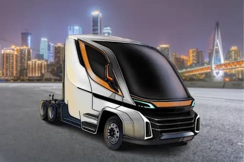 Triton EV Semi Truck Front Right Side Triton EV Semi Truck Front Right Side