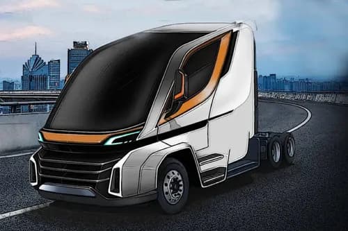 Triton EV Semi Truck Front Left Side Triton EV Semi Truck Front Left Side
