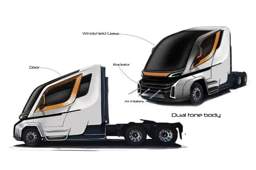 Triton EV Semi Truck Exterior Image Triton EV Semi Truck Exterior Image