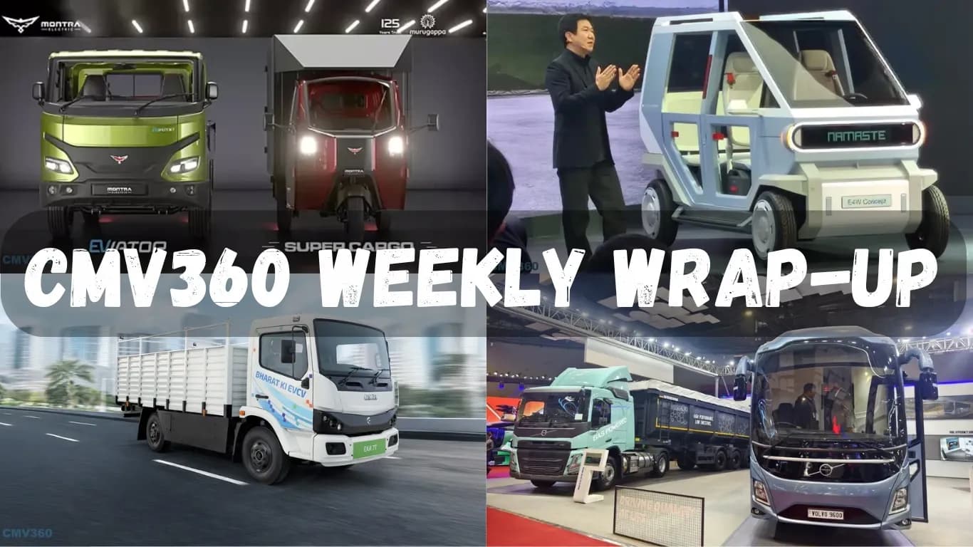 CMV360 Weekly Wrap-Up | 13th Jan – 18th Jan 2025: Bharat Mobility Global Expo 2025 Highlights, EV Innovations, Sustainable Mobility Solutions, and More