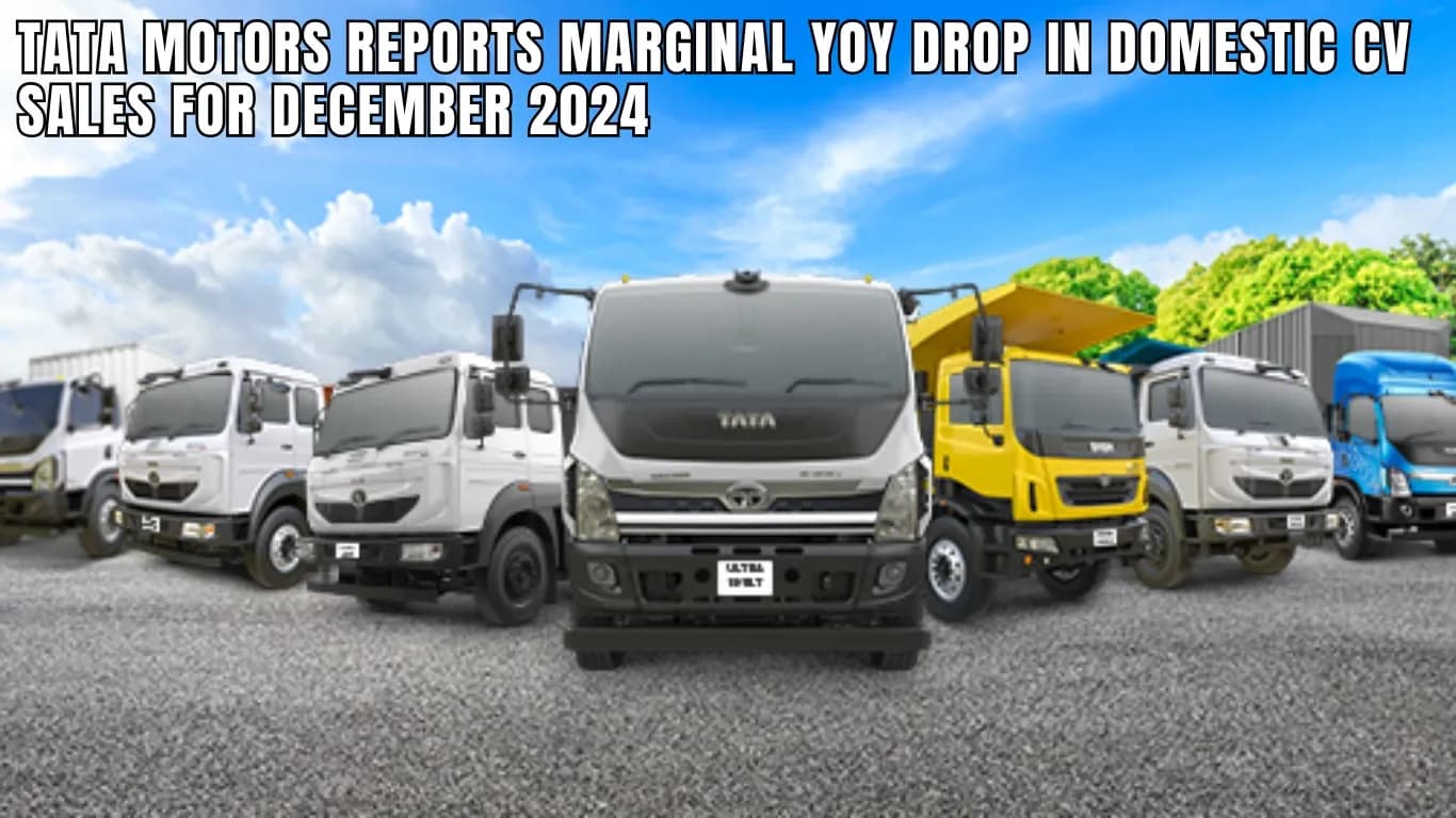Tata Motors Reports Marginal YoY Drop in Domestic CV Sales for December 2024