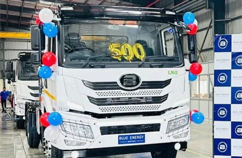 ਬਲੂ ਐਨਰਜੀ ਮੋਟਰਜ਼ ਨੇ 500 ਵੇਂ ਟਰੱਕ ਰੋਲਆਉਟ ਦੇ ਨਾਲ ਮੀਲ ਪੱਥਰ Blue Energy Motors Celebrates Milestone with 500th Truck Rollout