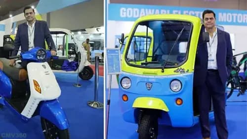 गोदावारी इलेक्ट्रिक मोटर्स यांनी भारत मोबिलिटी ग्लोबल एक्सपो २०२५ मध्ये एब्लू रोझी Godawari Electric Motors Unveils Eblu Rozee ECO E3W