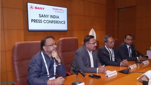 भारत मोबिलिटी ग्लोबल एक्सपो २०२५ मध्ये सॅनी इंडिया SANY India Showcases Locally Manufactured Equipment at Bharat Mobility Global Expo 2025