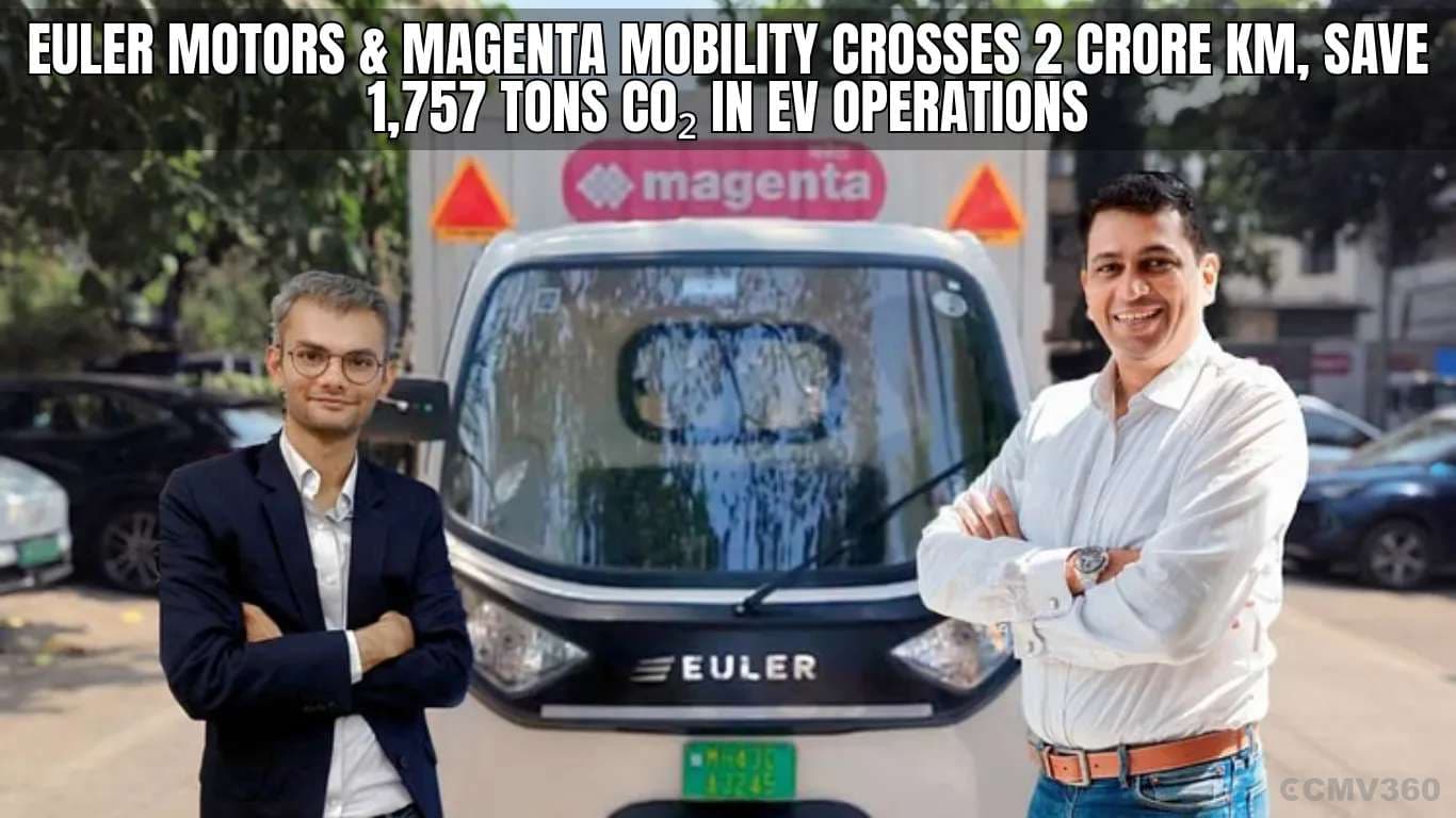 Euler Motors & Magenta Mobility Crosses 2 Crore km, Save 1,757 Tons CO₂ in EV Operations Euler Motors & Magenta Mobility Clock 2 Crore km.webp