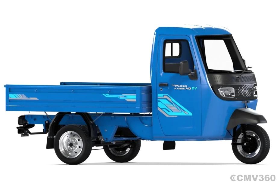 TVS King Kargo HD EV Neptune Blue FSD Right Front Three Quarter TVS King Kargo HD EV Neptune Blue FSD Right Front Three Quarter