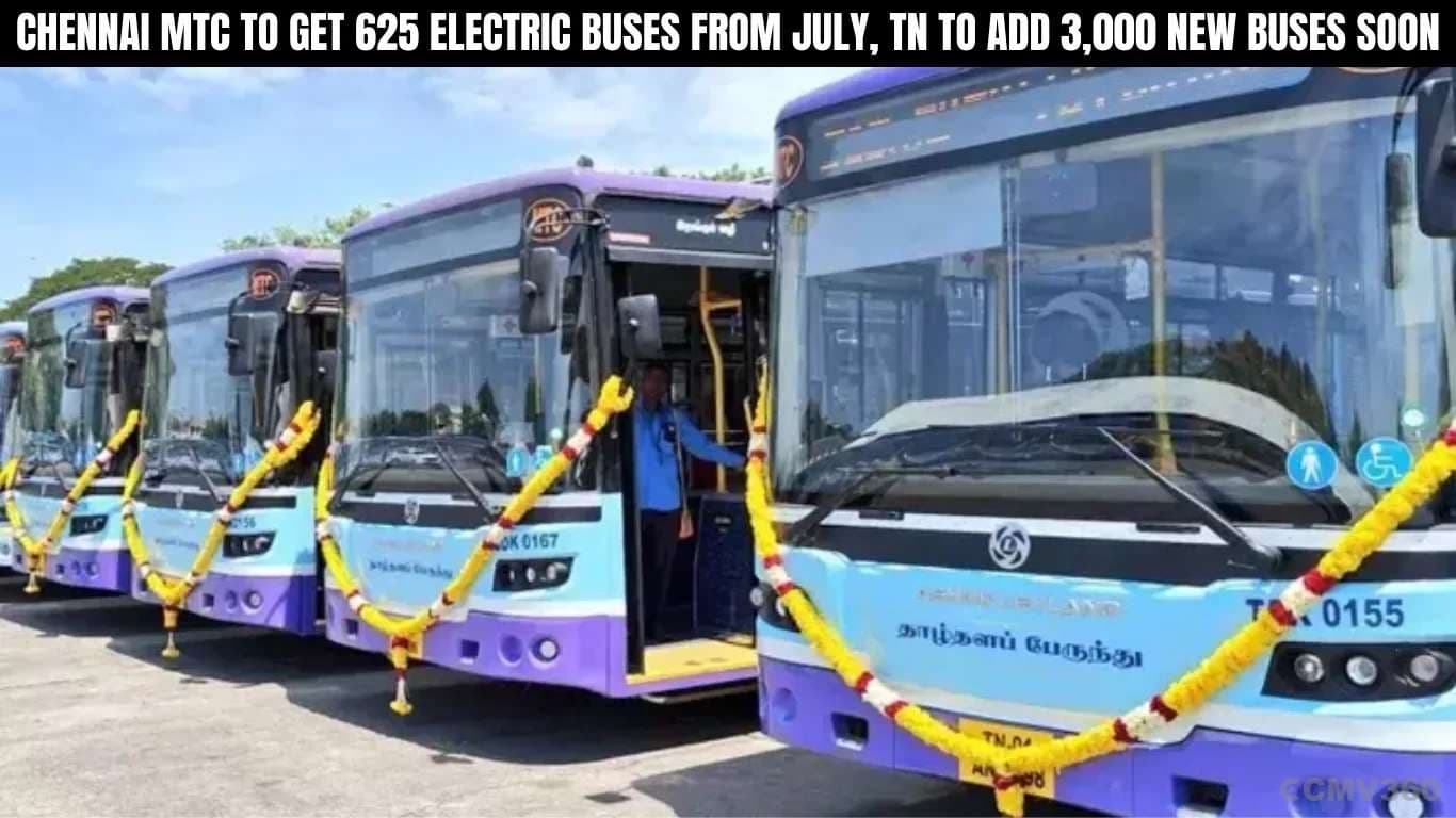 జూలై నుంచి 625 ఎలక్ట్రిక్ బస్సులు రానున్న చెన్నై ఎంటీసీ, త్వరలో 3,000 కొత్త బస్సులను చేర్చనున్న టీఎన్ Chennai MTC to Get 625 Electric Buses from July, TN to Add 3,000 New Buses Soon.webp