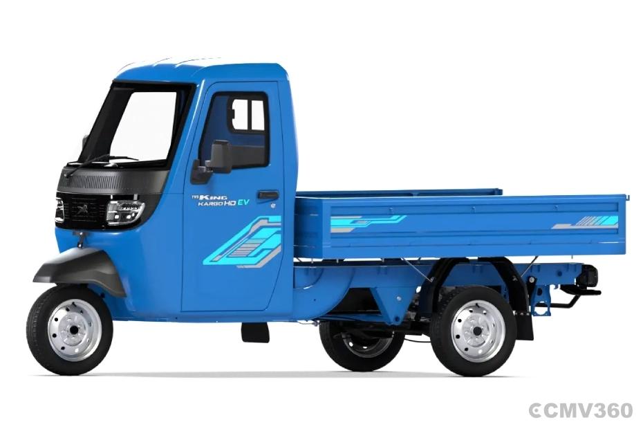 TVS King Kargo HD EV Neptune Blue FSD Left Front Three Quarter TVS King Kargo HD EV Neptune Blue FSD Left Front Three Quarter