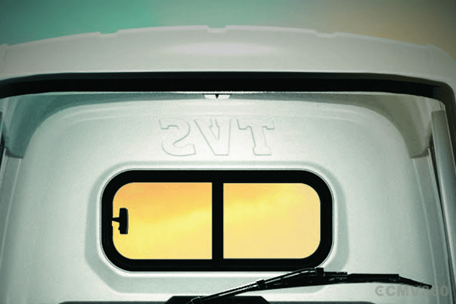 TVS King Kargo HD EV Rear Sliding Window of a Vehicle Cabin TVS King Kargo HD EV Rear Sliding Window of a Vehicle Cabin