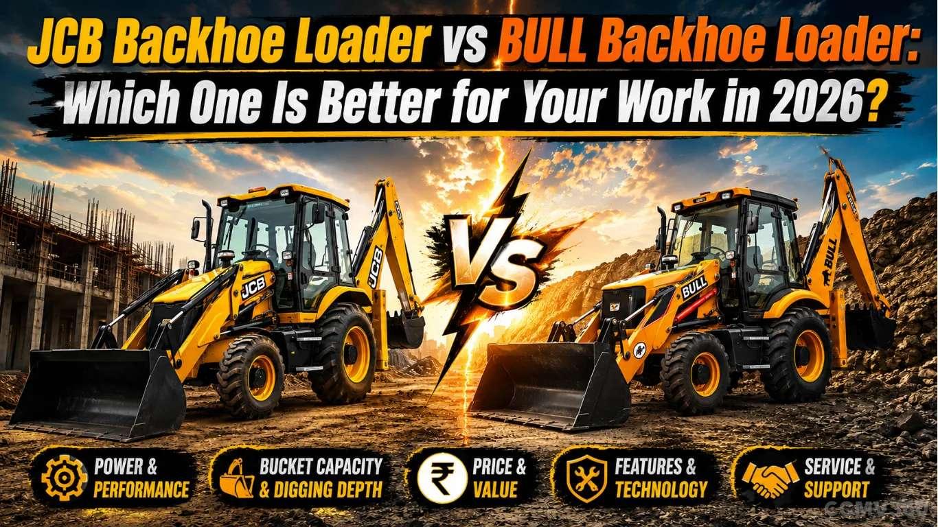 JCB बैकहो लोडर बनाम बुल बैकहो लोडर: 2026 में आपके काम के लिए कौन सा बेहतर है? JCB Backhoe Loader vs BULL Backhoe Loader: Which One Is Better for Your Work in 2026?