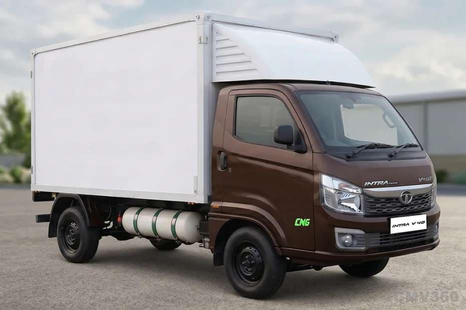 Tata Intra V40 CNG mini truck front three-quarter view Tata Intra V40 CNG mini truck front three-quarter view