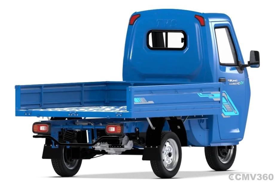 TVS King Kargo HD EV Neptune Blue FSD Right Rear Three Quarter TVS King Kargo HD EV Neptune Blue FSD Right Rear Three Quarter