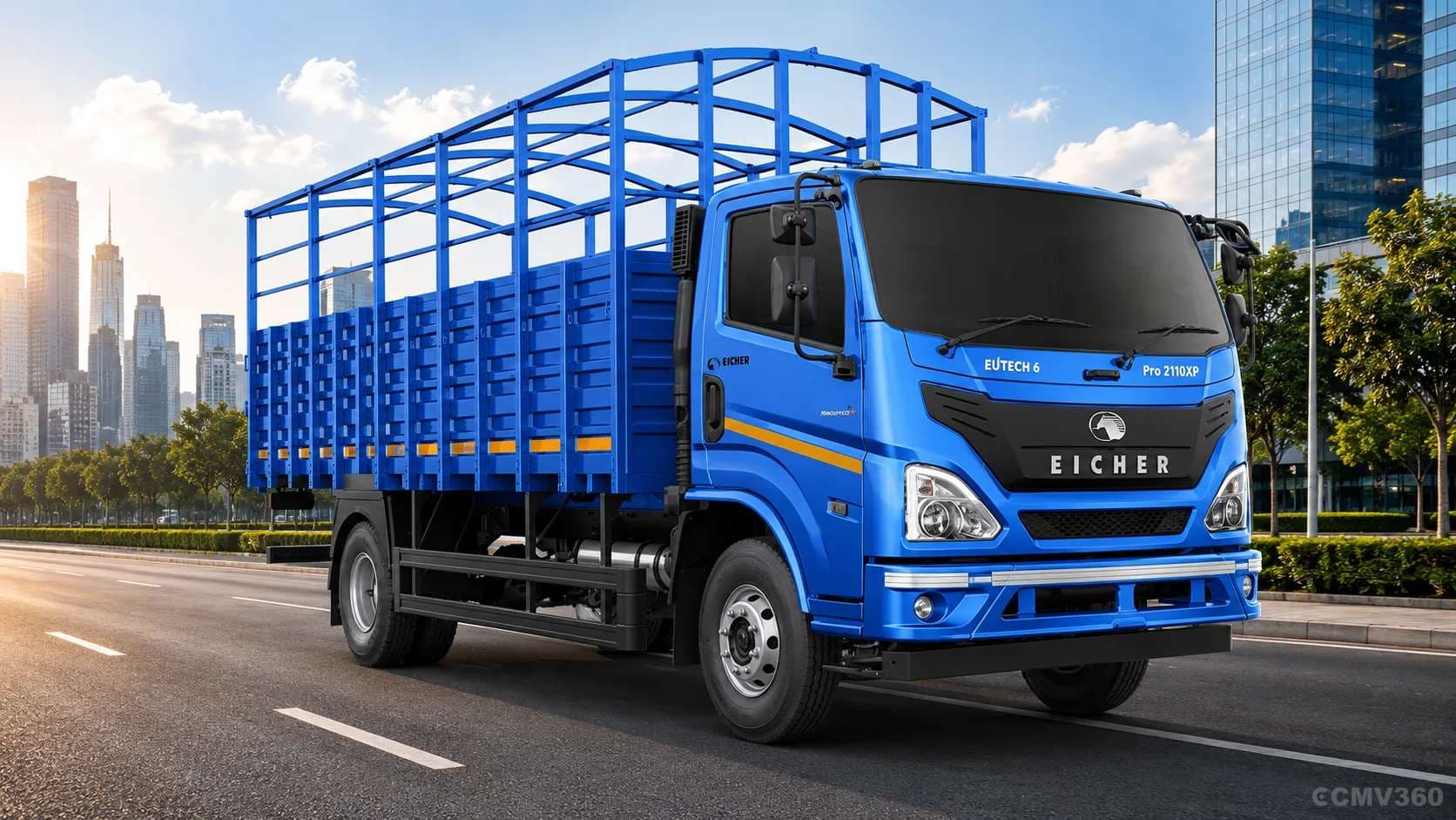 Eicher Pro 2110XP truck right front three-quarter view Eicher Pro 2110XP truck right front three-quarter view