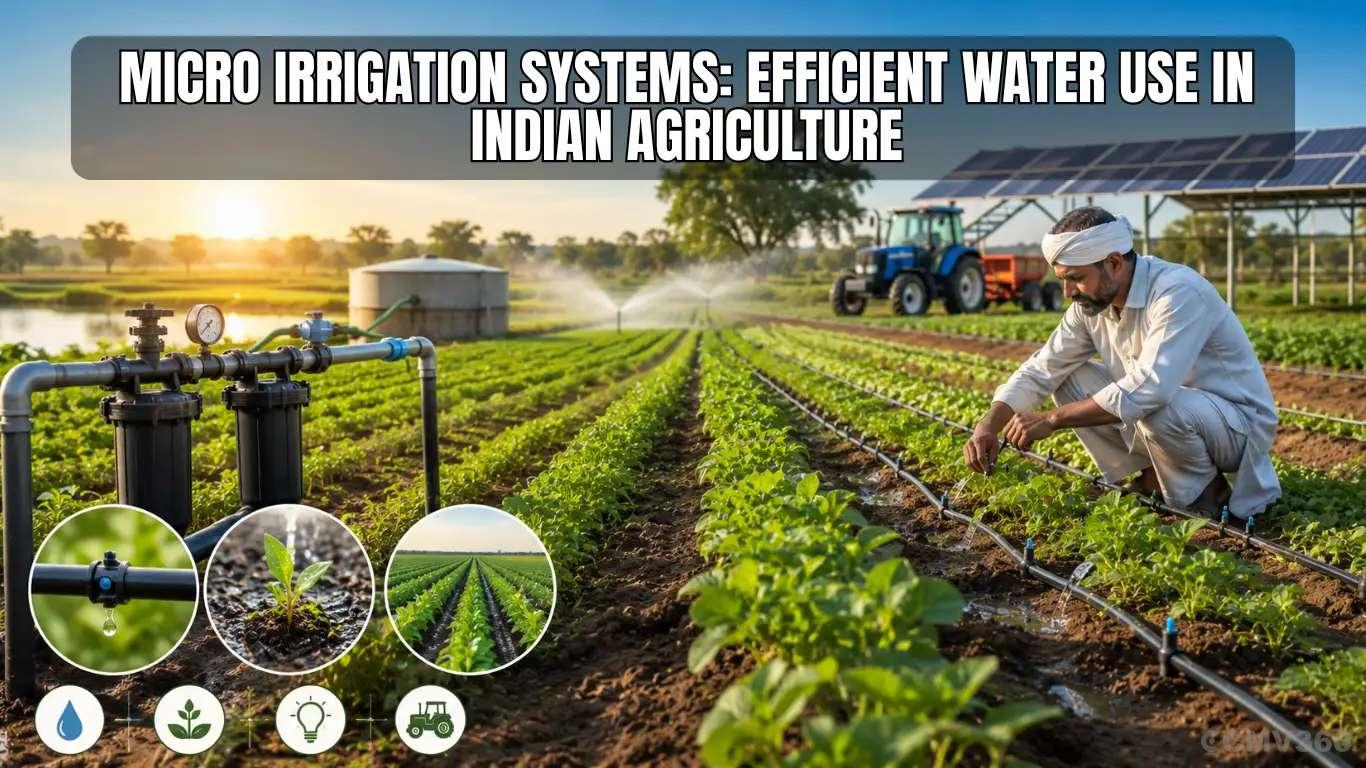 सूक्ष्म सिंचाई प्रणालियां: भारतीय कृषि में पानी का कुशल उपयोग Micro Irrigation Systems: Efficient Water Use in Indian Agriculture