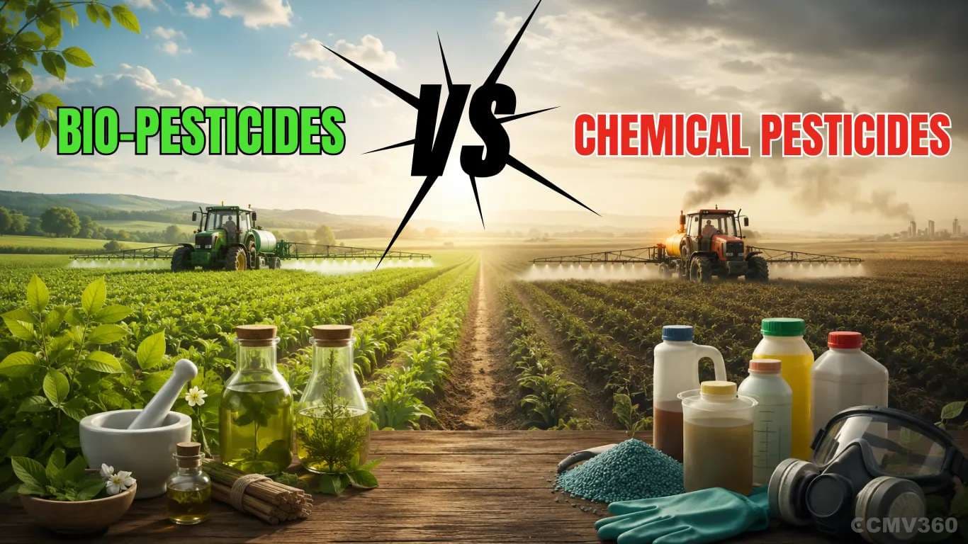 Bio-Pesticides vs Chemical Pesticides in India 2026: Which Option is Better, Safer, and More Profitable for Farmers? Bio-Pesticides vs Chemical Pesticides in India 2026