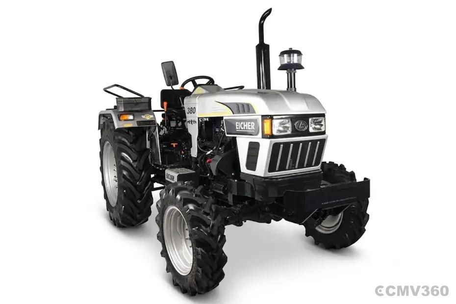Eicher 380 4WD tractor right front three-quarter view Eicher 380 4WD tractor right front three-quarter view