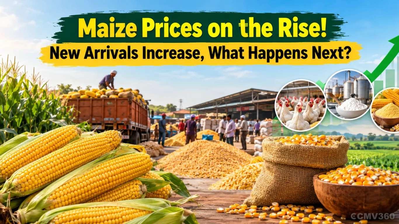 मक्के के दामों में तेजी! नई आवक बढ़ी, आगे क्या होगा? Maize Prices on the Rise! New Arrivals Increase, What Happens Next?