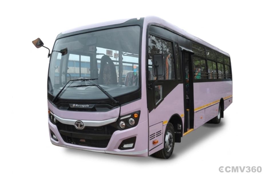 Tata Starbus City bus in light lavender color Tata Starbus City bus in light lavender color