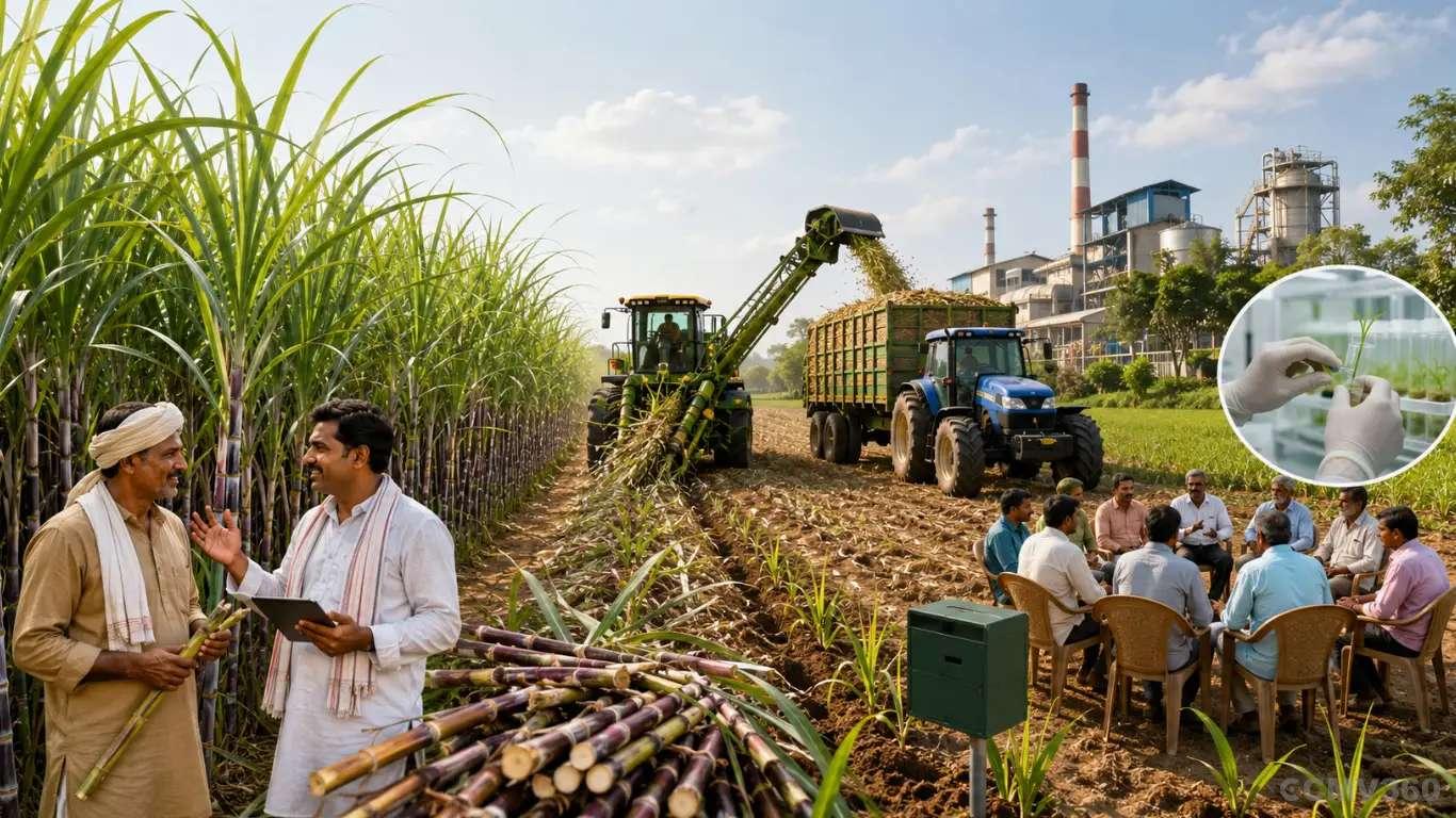 Haryana Sugarcane Farmers to Get ₹5,000 per Acre for 4-Feet Row Planting Haryana Sugarcane Farmers to Get ₹5,000 per Acre for 4-Feet Row Planting