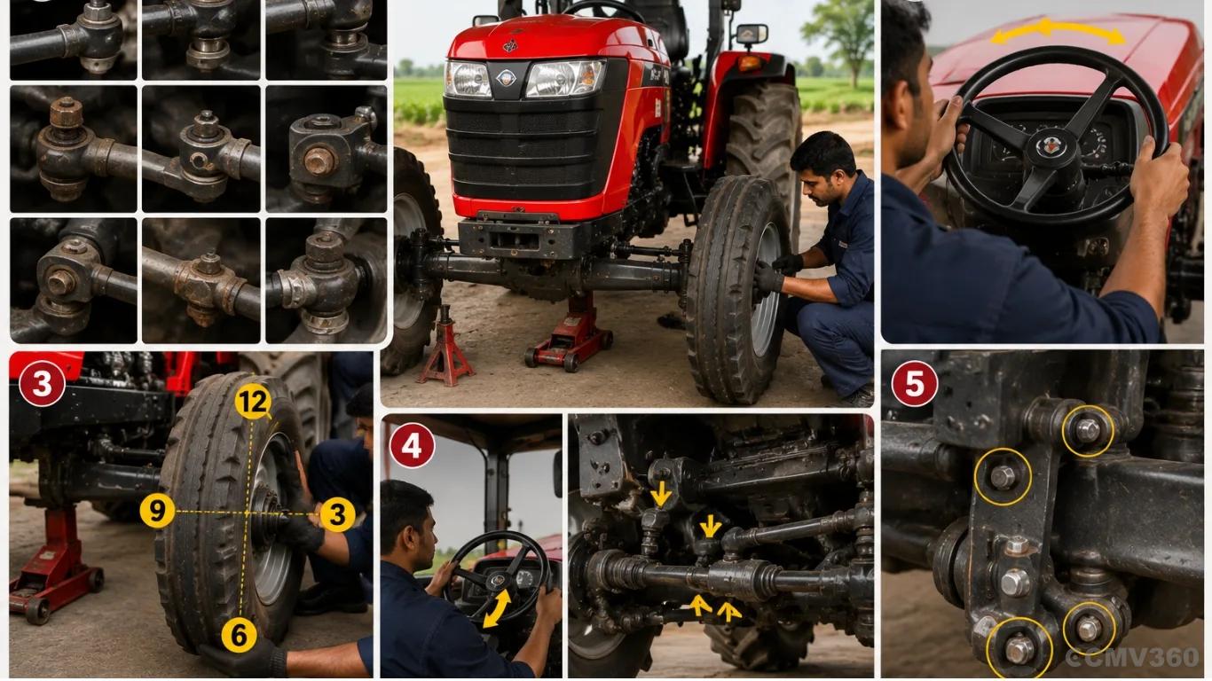 How to Check Tractor Front-End Steering Components for Wear