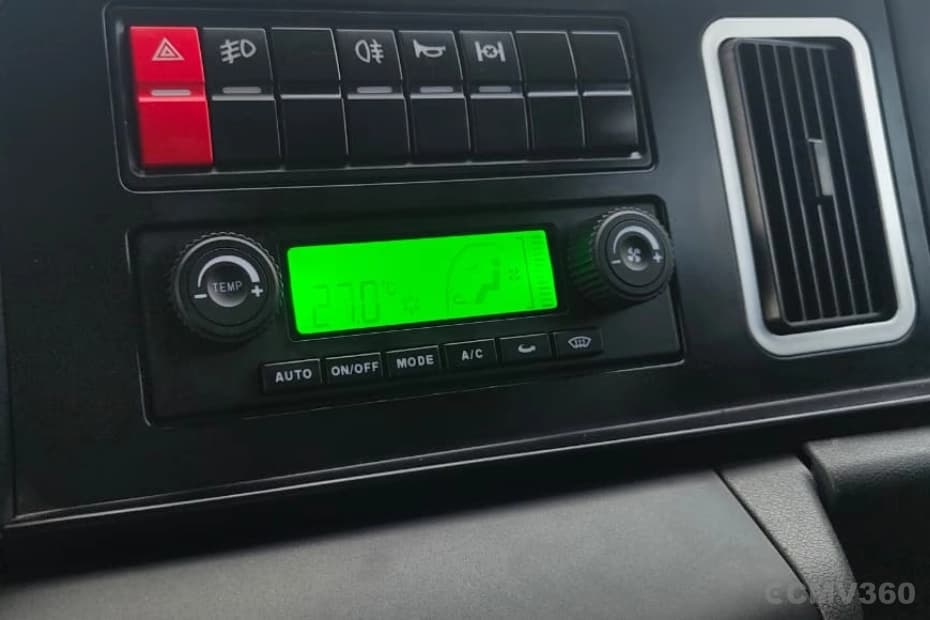 Blue Energy 5548e EV electric truck climate control panel and dashboard switches Blue Energy 5548e EV electric truck climate control panel and dashboard switches