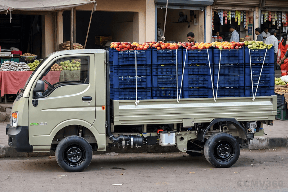 Tata Ace CNG 2.0 Beige Colour Mini Truck Left Side Profile Tata Ace CNG 2.0 Beige Colour Mini Truck Left Side Profile