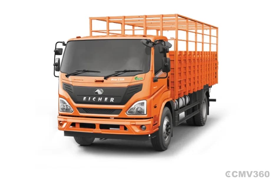 Eicher Pro 2118 CNG truck left front three-quarter view Eicher Pro 2118 CNG truck left front three-quarter view